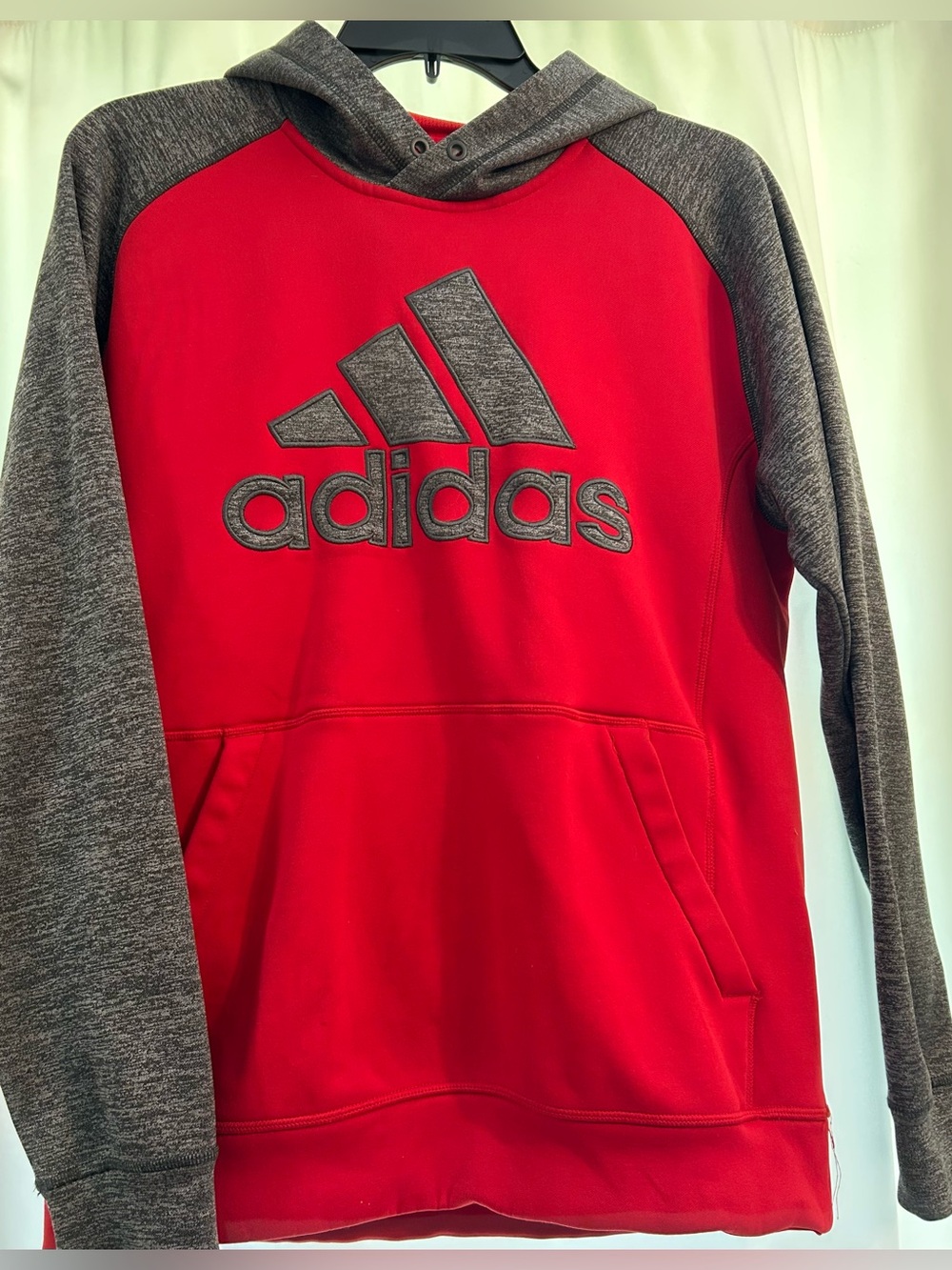 adidas Red Fleece-Lined Climawarm Hoodie